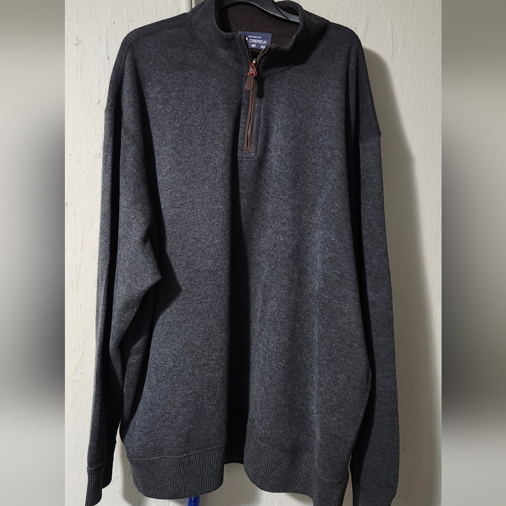 Cremieux Dark Gray Zip-Up Sweater